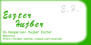 eszter hujber business card